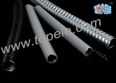 فولاد گالوانیزه الکتریکی PVC لوله انعطاف پذیر و لوازم جانبی خاکستری