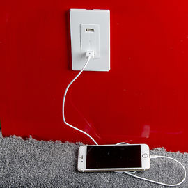 LD-U001 4.2A Smart High Speed USB Charger Outlet، 2 پورت USB با 2 صفحه دیواری