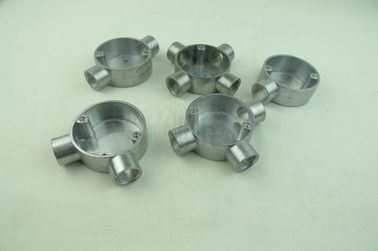 TOPELE 20mm / 25mm BS4568 / BS31 دو طرفه الکتریکی زاویه دایره ای آلومینیوم جعبه اتصال، لوازم لوله الکتریکی