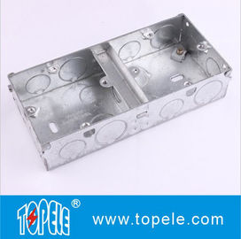 BS4662 سوئیچ GI یک گروه / دو گروه جعبه های الکتریکی و پوشش، جعبه های لوله های GI