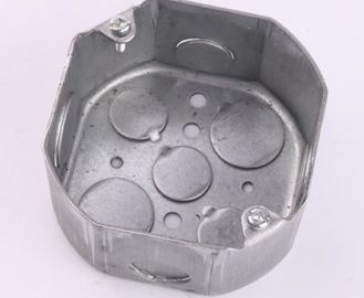 TOPELE 54171 ، 4 ′′ استیل هشت گوشه ای جعبه های لوله های الکتریکی گالوانیزه، 2-1/8 &quot;عمق، 1/2 اینچ Knockou