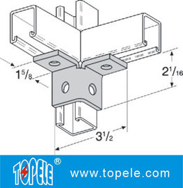 صفحه فولادی گالوانیزه کانال Strut اتصال نصب Unistrut کانال Splice / زاویه نصب ISO