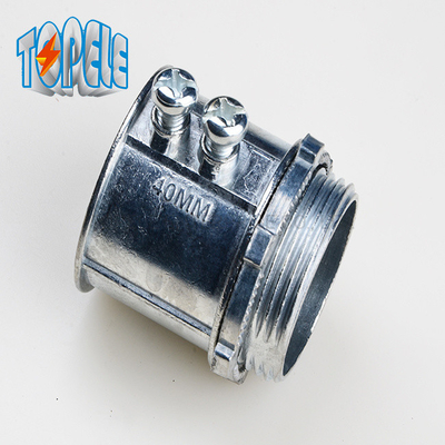 IEC 61386 25mm Connector EMT Aleacion Zinc EMT Connector Set نوع پیچ