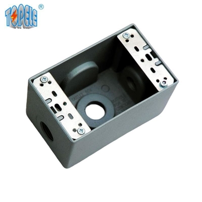 UL لیست شده 4 * 2 آلومینیوم یک گروه دستگاه ضد آب و هوا جعبه خروجی خاکستری