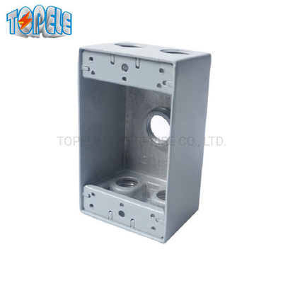 UL لیست شده 4 * 2 آلومینیوم یک گروه دستگاه ضد آب و هوا جعبه خروجی خاکستری