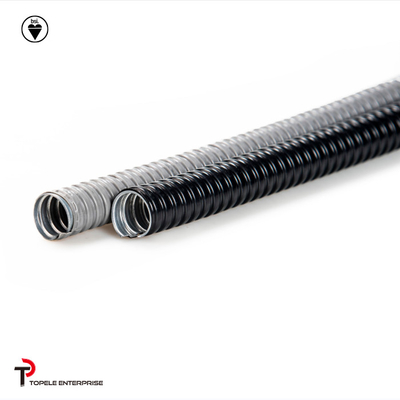 فولاد گالوانیزه الکتریکی PVC لوله انعطاف پذیر و لوازم جانبی خاکستری