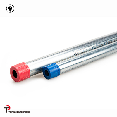 لوله فولاد گالوانیزه BS4568 / BS4568 TUBE / GI PIPE با کاپ محافظ