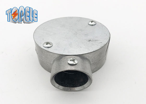 BS 31 جعبه دایره ای آلومینیومی Gi لوازم لوله 3/4&quot; 1&quot; جعبه ی یک طرفه