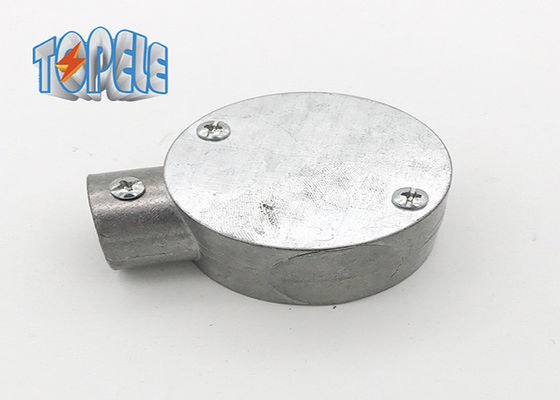 BS 31 جعبه دایره ای آلومینیومی Gi لوازم لوله 3/4&quot; 1&quot; جعبه ی یک طرفه