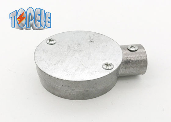 BS 31 جعبه دایره ای آلومینیومی Gi لوازم لوله 3/4&quot; 1&quot; جعبه ی یک طرفه