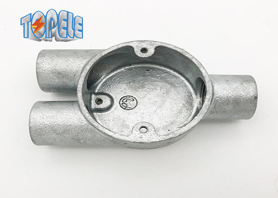 جعبه های آهن نرم BS4568 لوله 20mm شاخه 3 راه / Y راه Box BS لوله Box
