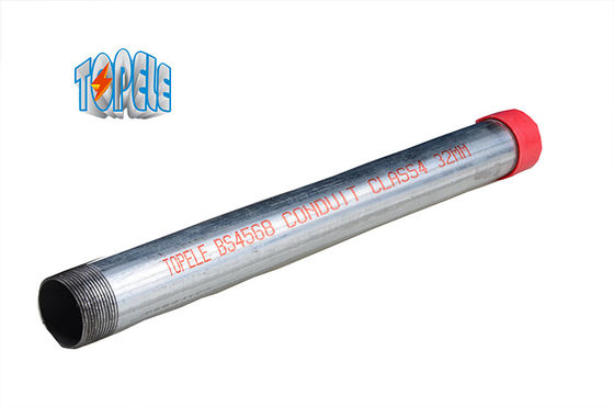 فولاد گالوانیزه گرم BS4568 لوله کلاس 4 GI با کوپلر و کاپ محافظ