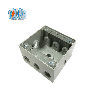 IP65 3/4 اینچ خروجی رشته ای دو گروه جعبه ضد آب و هوا