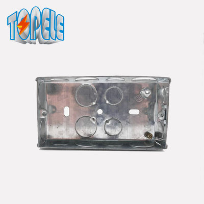 0.6mm Bs4662 2 گانگ 25mm فلش باکس فلزی