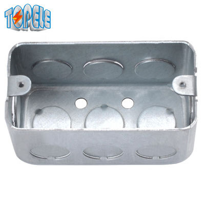 1 جعبه گانگ مستطیل اتصال الکتریکی فولاد گالوانیزه 2x4 اینچ