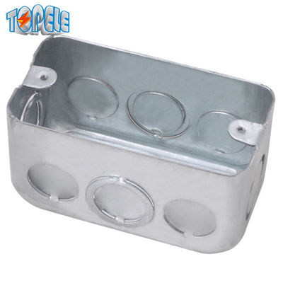 1 جعبه گانگ مستطیل اتصال الکتریکی فولاد گالوانیزه 2x4 اینچ